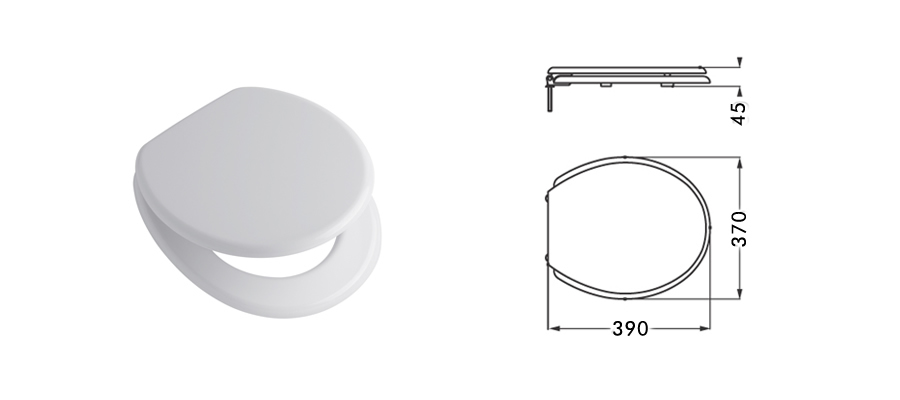 Tapa asiento universal de HDF - Madera